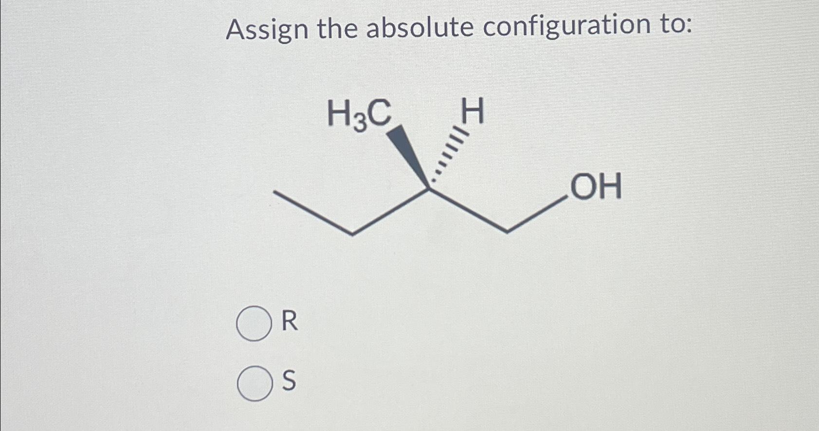 Solved Assign the absolute configuration to:RS | Chegg.com