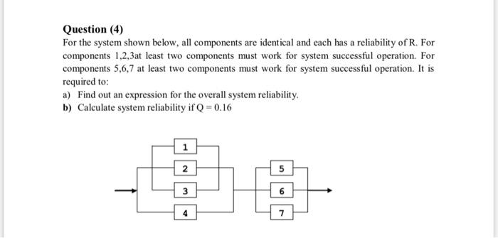 Solved Question (4) For the system shown below, all | Chegg.com
