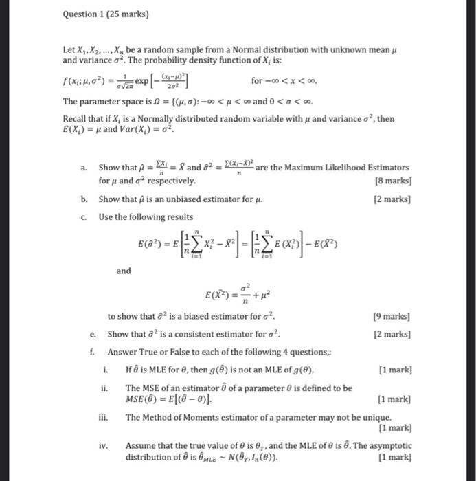 Solved Let \\( X_{1}, X_{2}, \\ldots, X_{n} \\) be a random | Chegg.com