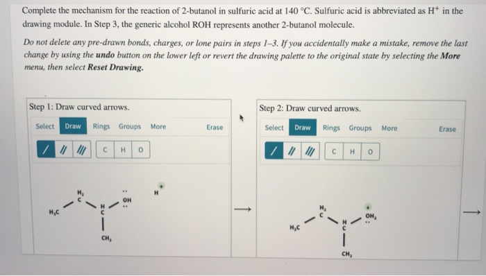 Solved Complete The Mechanism For The Reaction Of 2-butanol | Chegg.com