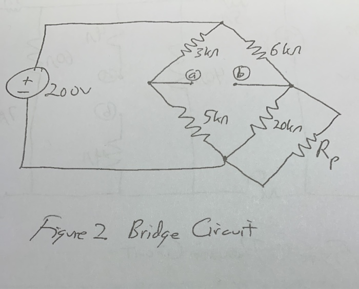 Solved 2.) For the bridge circuit shown in Figure 2, (a) | Chegg.com
