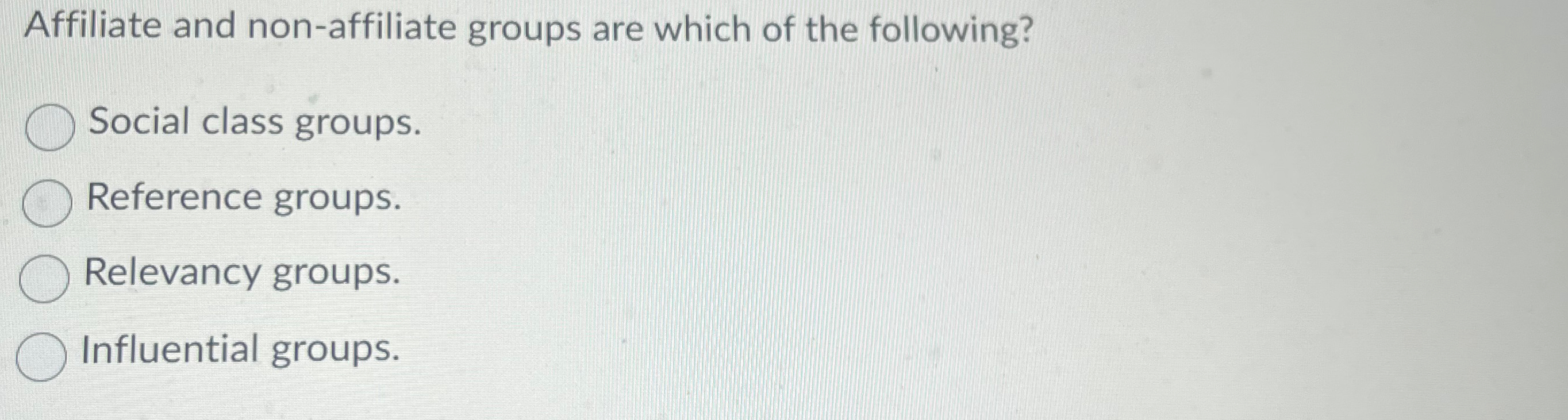 Solved Affiliate and nonaffiliate groups are which of the