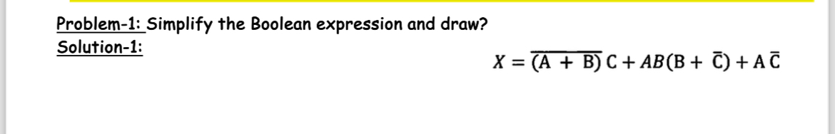 Solved Problem-1: Simplify the Boolean expression and | Chegg.com