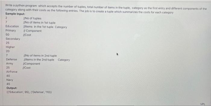 Solved Write a python program which accepts the number of | Chegg.com
