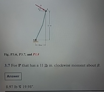 Fig. P3.6, ﻿P3.7, ﻿and P3.83.7 ﻿For P ﻿that has a | Chegg.com