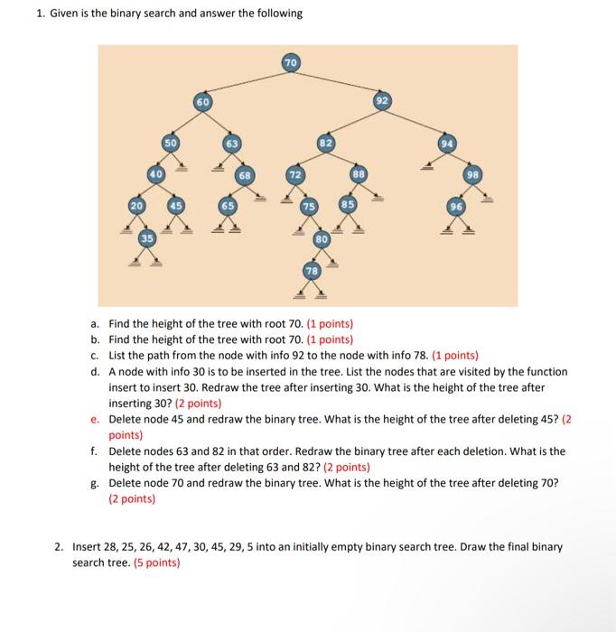 Solved 1. Given is the binary search and answer the | Chegg.com
