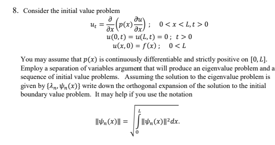 Solved 8. Consider the initial value problem | Chegg.com