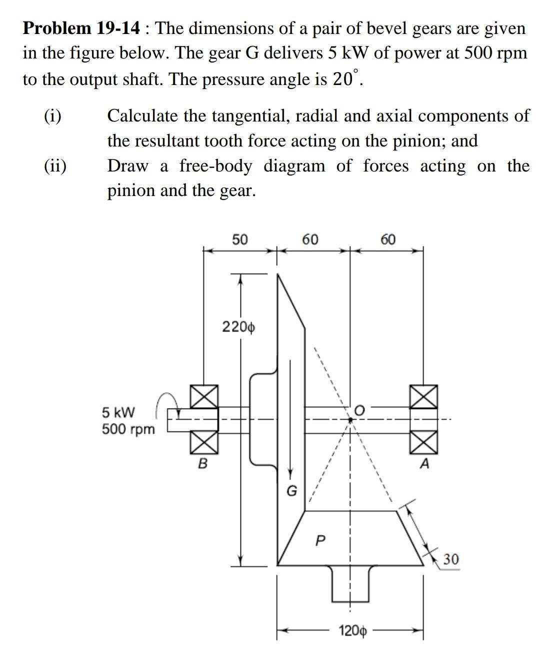 Solved Problem 19-14 : The Dimensions Of A Pair Of Bevel | Chegg.com