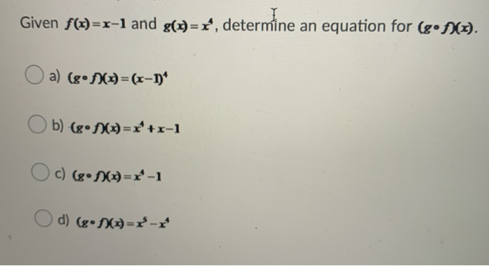 Solved Given F A R 1 And G 29 R Determine An Equation Chegg Com