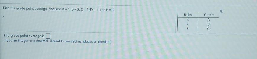 solved-find-the-grade-point-average-assume-a-4-b-3-c-2-chegg