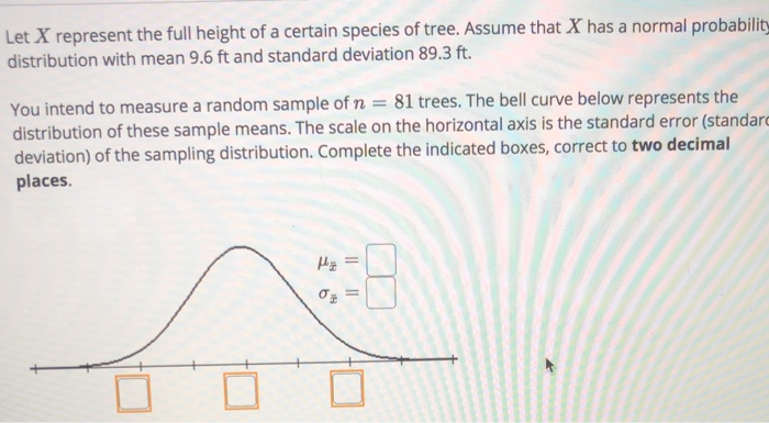 Solved Let X represent the full height of a certain species | Chegg.com