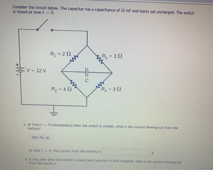 Consider The Circuit Below The Capacitor Has A Chegg Com