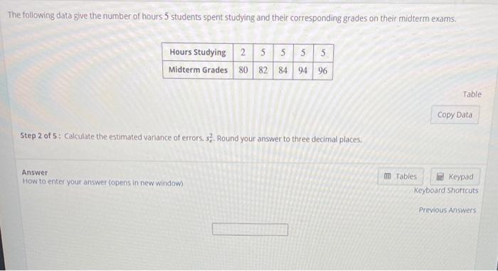 Solved The following data give the number of hours 5 | Chegg.com