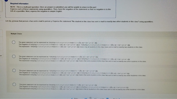 Required information NOTE: This is a mub part question Once an answer sun d you will be unable to return to this part Express