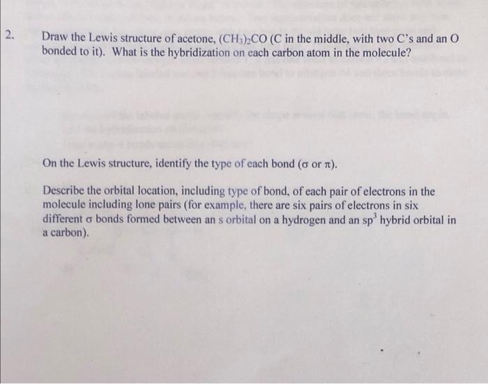 lewis structure for (ch3)2co