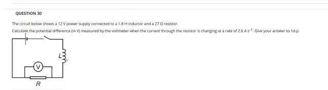 Solved QUESTION 30 The Circuit Below Shows A 12 V Power | Chegg.com