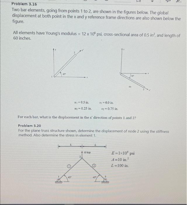 Solved For the bar assemblages shown in the following | Chegg.com