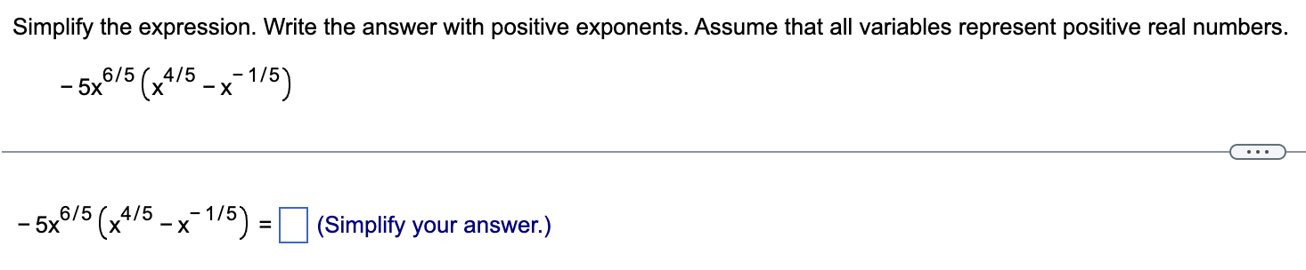 Solved Simplify the expression. Write the answer with | Chegg.com