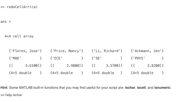 Solved Consider a 4x4 cell array, such as: [2-18] Nancy | Chegg.com