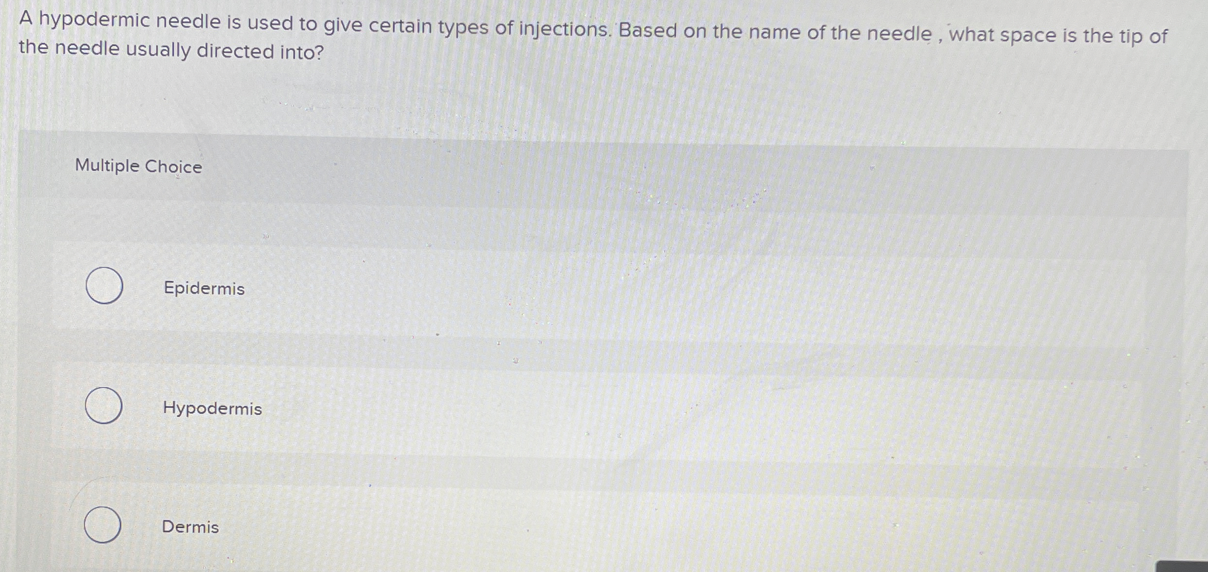 Solved A hypodermic needle is used to give certain types of | Chegg.com