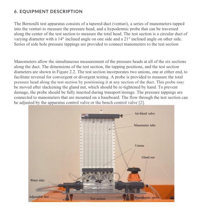 Solved 1. Equipment sketch of the hydrostatic pressure