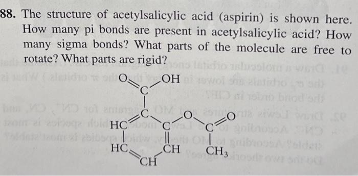 Solved 8. The structure of acetylsalicylic acid (aspirin) is | Chegg.com