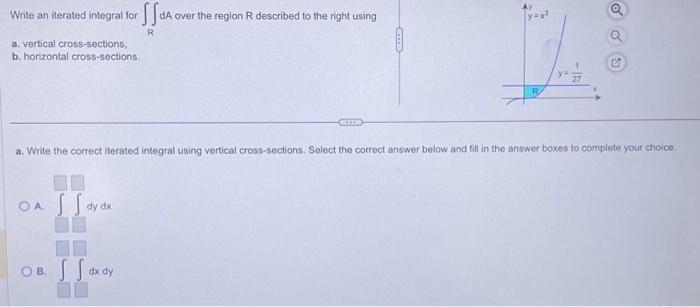 Solved Write An Iterated Integral For ∬R DA Over The Region | Chegg.com