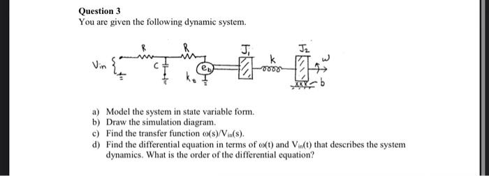 Solved Question 3 You are given the following dynamic | Chegg.com