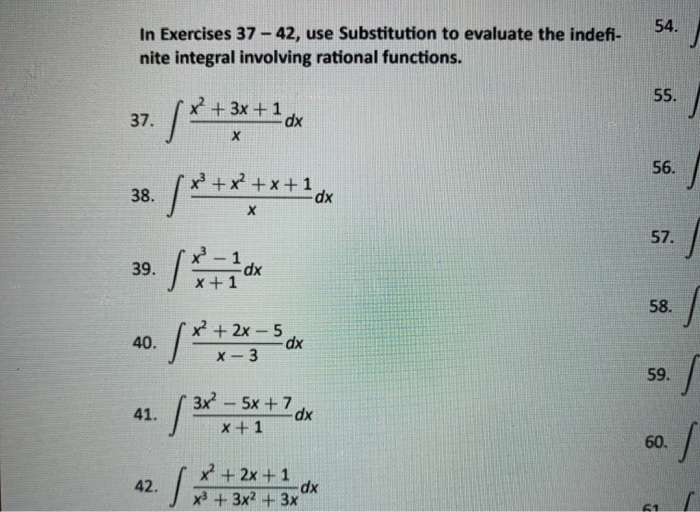 Solved In Exercises 37 - 42, use Substitution to evaluate | Chegg.com