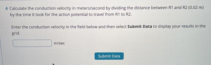 Solved 4 Calculate the conduction velocity in meters/second | Chegg.com