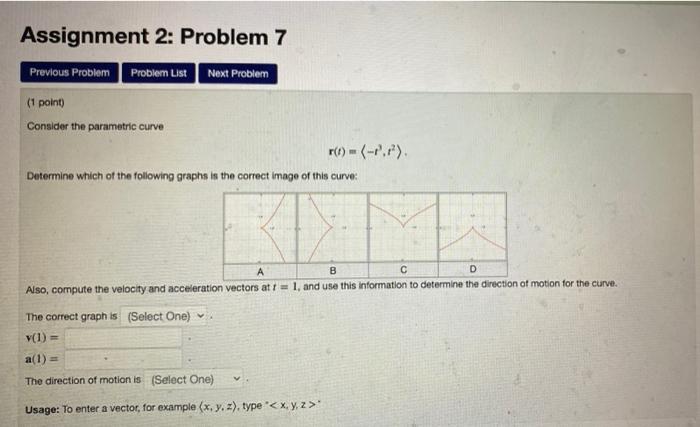 Solved Assignment 2: Problem 7 Previous Problem Problem List | Chegg.com