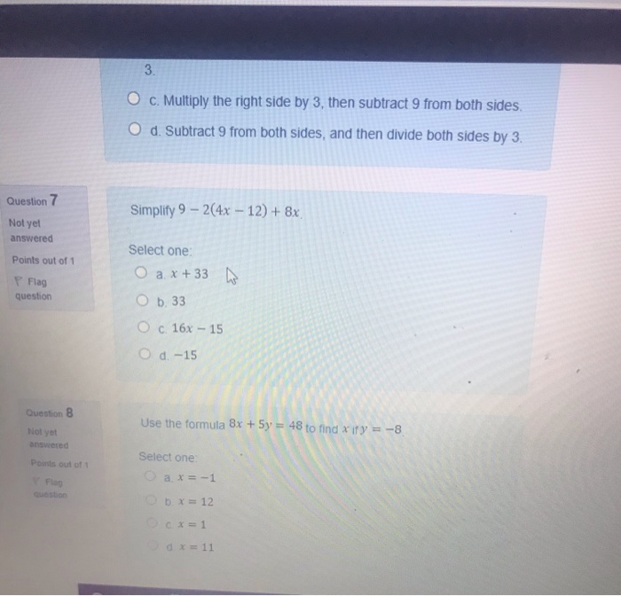 O C 3 O D y 1 In The Expression 7x 3 What Does Chegg