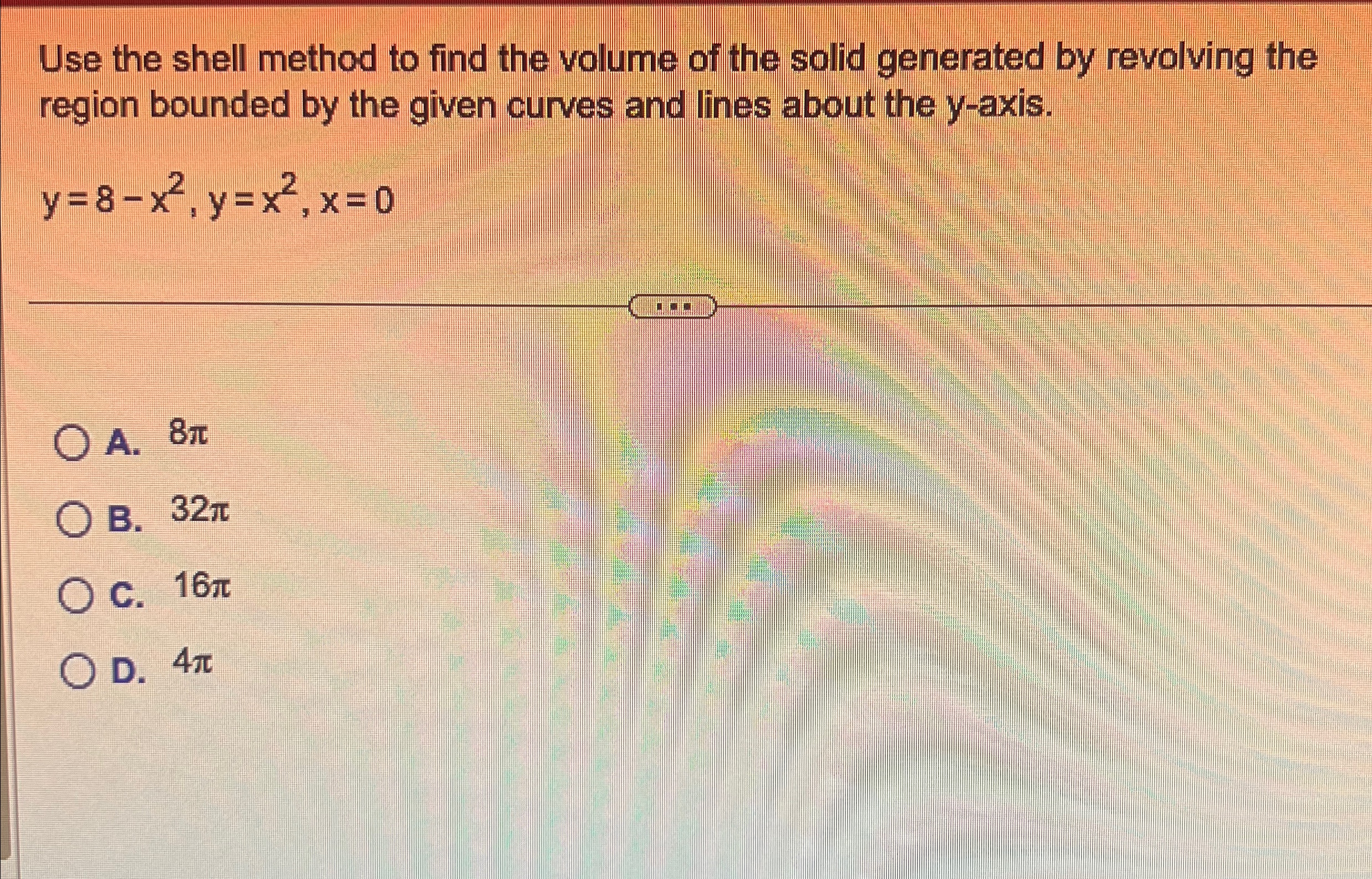 Solved Use the shell method to find the volume of the solid | Chegg.com