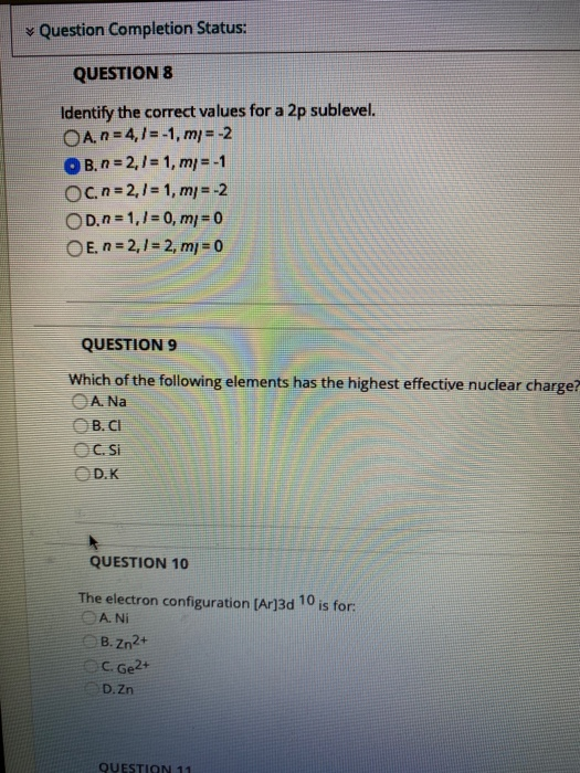 Question Pletion Status Questions Identify The Chegg 