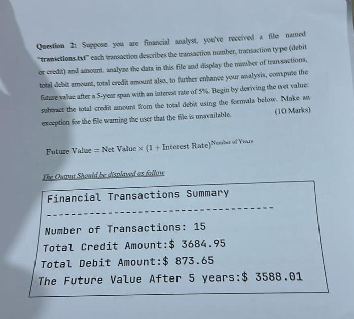 Solved Question 2: Suppose you are financial analyst, youle | Chegg.com