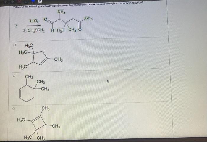 Solved 1 O3 2 Ch3sch3