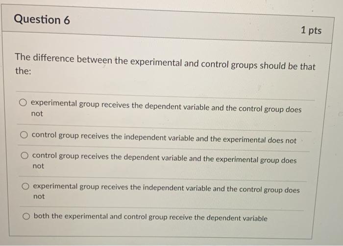 The Difference Between Control Group and Experimental Group