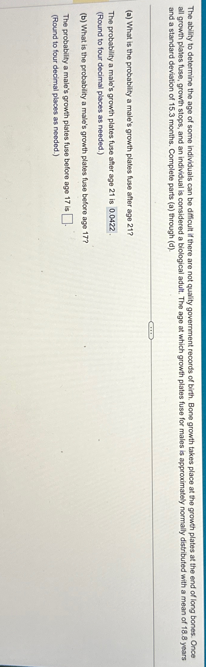 Solved The ability to determine the age of some individuals | Chegg.com