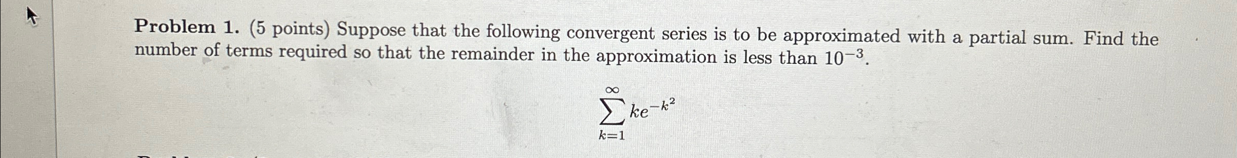 Solved Problem 1. (5 ﻿points) ﻿Suppose That The Following | Chegg.com