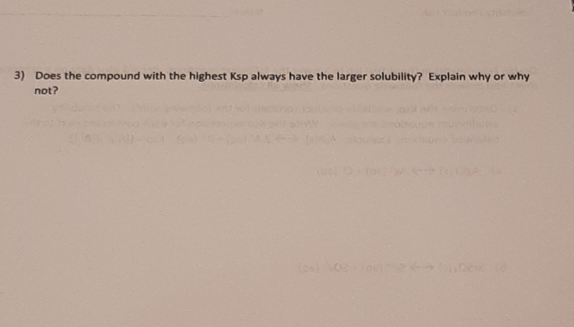 Solved Show All Calculations 1 Determine The Ksp Chegg Solved Show All Calculations 1 Determine The Ksp Chegg