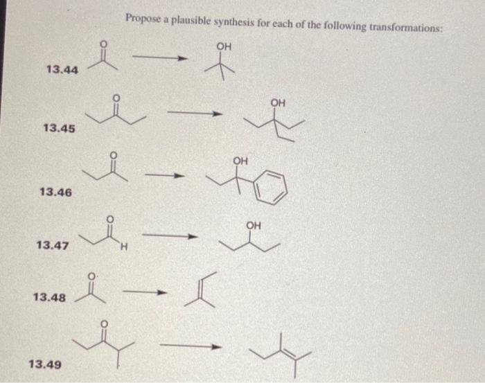 Solved Propose a plausible synthesis for each of the | Chegg.com