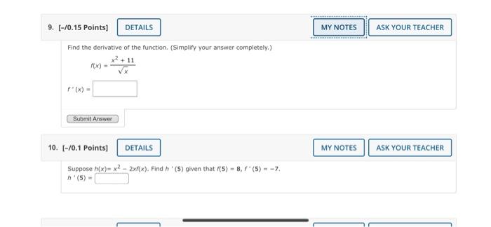 Solved Find the derivative of the function. (Simplify your | Chegg.com