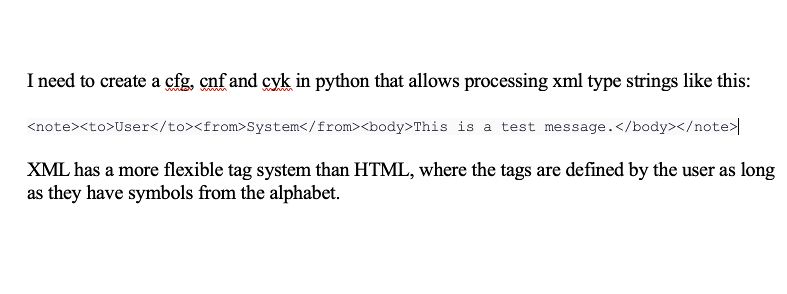 Solved I need to create a cfg, cnf and cyk in python that | Chegg.com