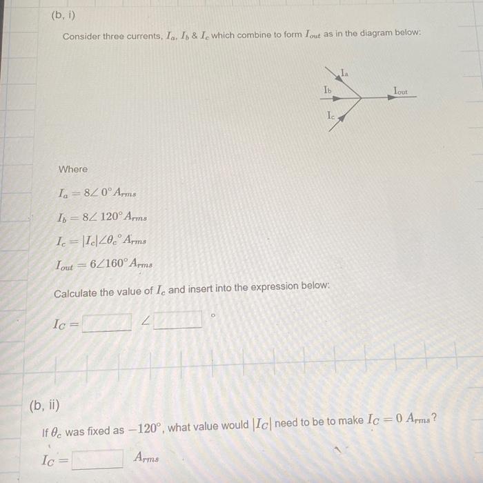 Solved Consider Three Currents, \\( I_{a}, I_{b} \\& I_{c} | Chegg.com