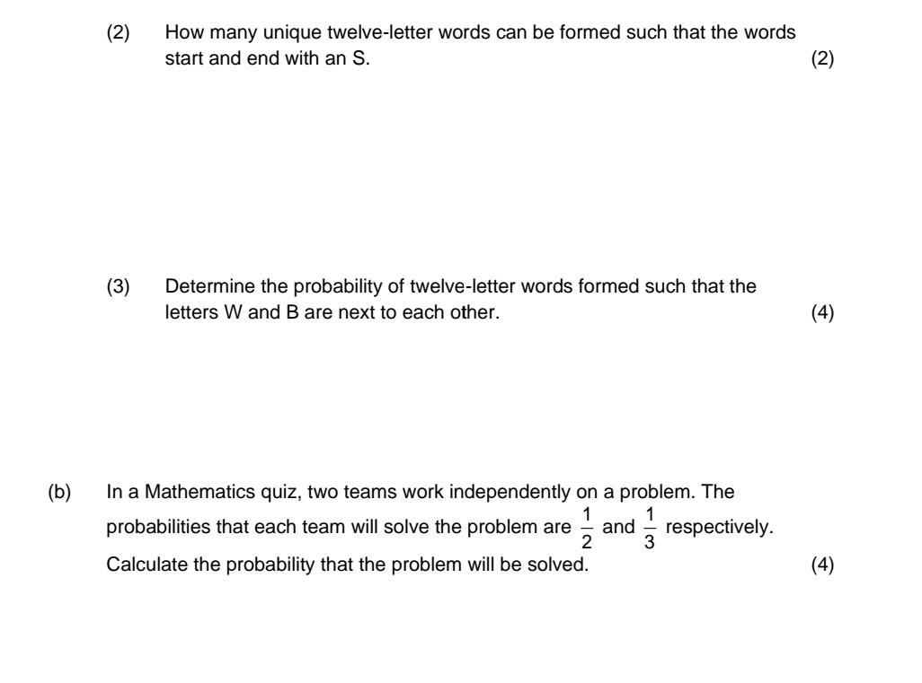 Solved (a) You are given the word STRAWBERRIES. (1) How many