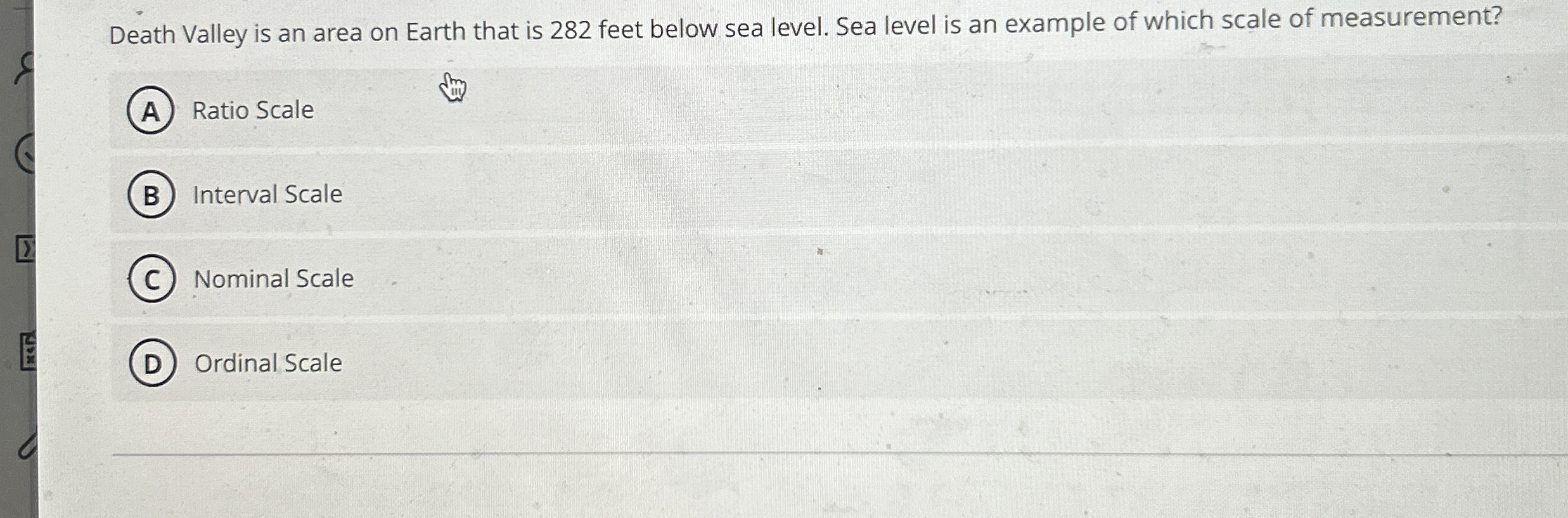 Solved Death Valley is an area on Earth that is 282 ﻿feet | Chegg.com