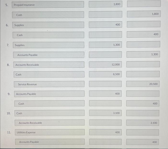 Solved Post the journal entries to Taccounts. (Post entries
