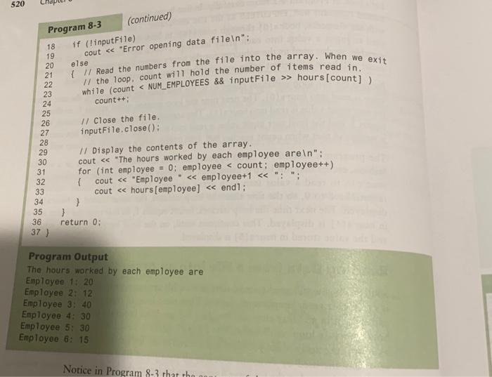 Solved Modify program 8-3 page 519,520 by adding the | Chegg.com