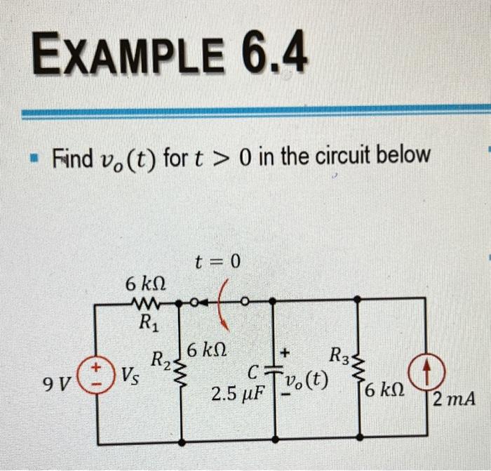 Solved - Find Vo(t) For T>0 In The Circuit Below | Chegg.com