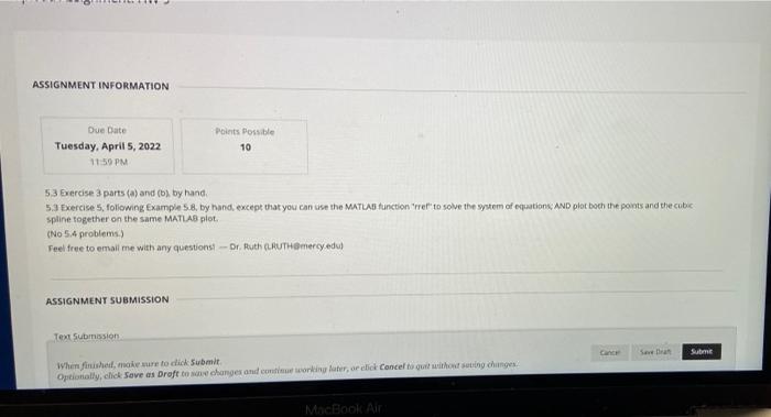 Solved ASSIGNMENT INFORMATION Due Date Tuesday, April 5, | Chegg.com